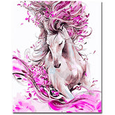 Painting by Numbers Horse in A Rush of Flowers